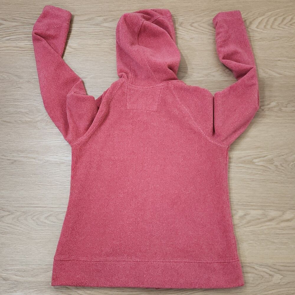 Unique Carhartt Salmon Hoodie Womens S Full Zip Hooded Textured Workwear Jacket - Picture 3 of 7